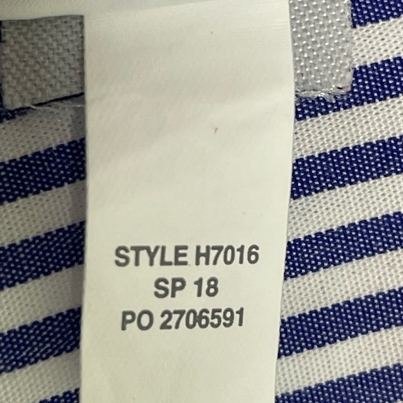 J Crew blouse striped cotton medium wrap top style# H7016 - Picture 4 of 5